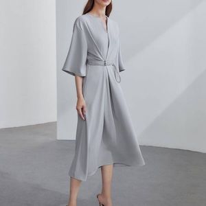 Woman’s Grey Belted dress